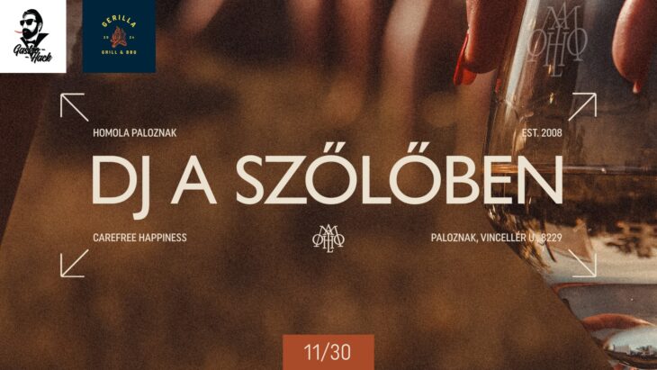 Évadzáró DJ a Szőlőben // Gastro Hack // Gerilla Grill BBQ | Paloznak | 2024 november 30.