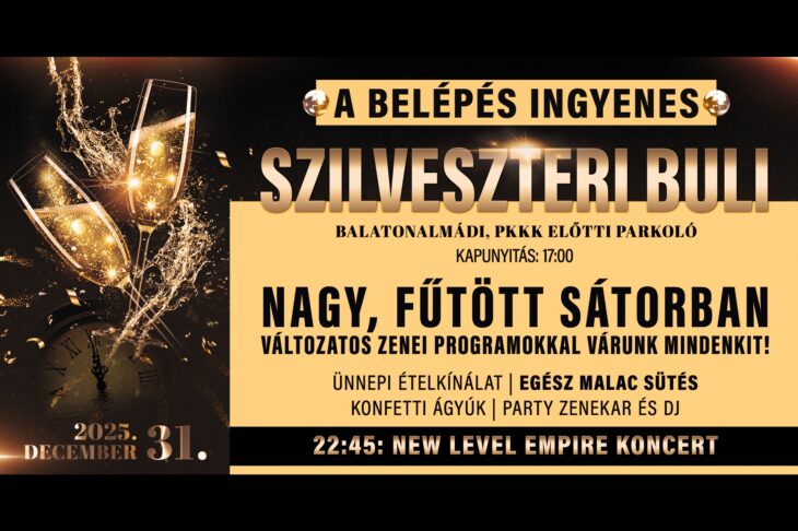 Szilveszteri Buli Balatonalmádiban | 2025 december 31.