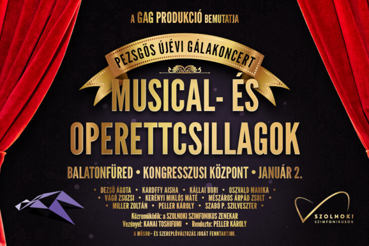 Musical- és Operettcsillagok – Pezsgős Újévi Gálakoncert Balatonfüreden | 2026 január 2.