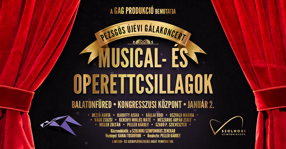 Musical- és Operettcsillagok – Pezsgős Újévi Gálakoncert Balatonfüreden | 2026 január 2.