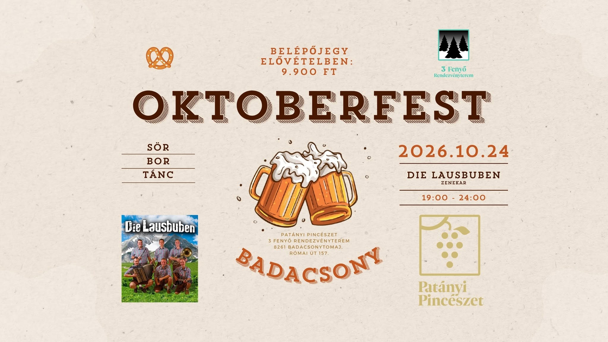 Oktoberfest Patányi Pincészet Badacsony 2026 október 24.